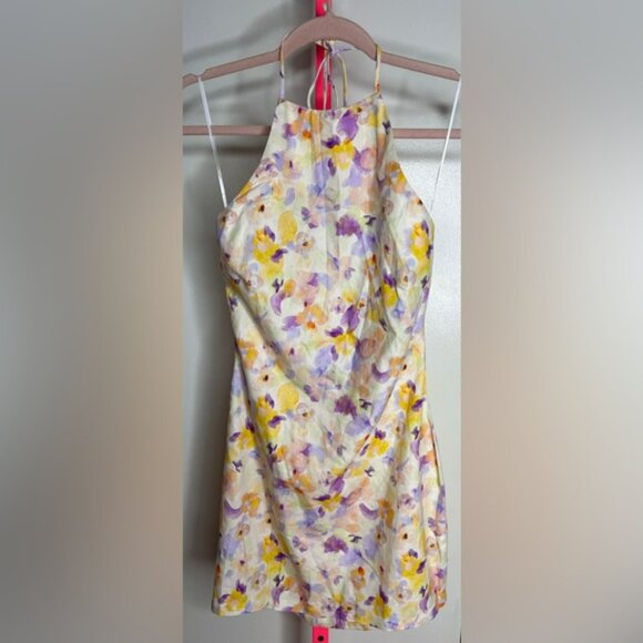 Vici Floral Halter Mini Dress size small - Picture 3 of 6